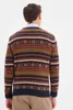 Men's Sweaters Slim Fit cycling collar jacquard sweater TMNAW21KZ0377 G221018