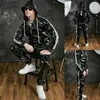 Men's Tracksuits 2022 Autumn e Winter Men define a moda PU Hoodie Motocicleta Casual Jaqueta Esportiva Moletom Masculino