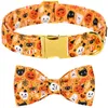 Collari per cani Personalizzati Stile unico Zampe Collare di Halloween con fiocco Caduta Fantasma Cucciolo Fiore Grande Medio Piccolo