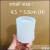 Portacandele Vaso rotondo Tazza di cemento Sile Mod Barattolo di cemento Candeliere Portapenne in gesso Stampo Goccia Consegna 2022 Giardino domestico Dhnvn