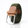 Riemen mode gebreide vrouwen mannen vrijetijds elastische taille riem hoogwaardige pin buckle riem verstelbaar casual weefsel