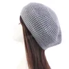 Vintage Women's Beret Cap Fashion Hat Winter Hat Casual Elastic Solid Color Ladies Outdoor Warm Beanie Cap berretto