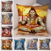 Poduszka Shiva Ganesha Case Obie strony dekoracje hinduizmu okładka na sofę samochodu Pluszowa mitologia sztuka