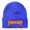 Boinas Chapéu Gorros Moda Flame Thrash Letra Bordado Malha Homens E Mulheres Inverno Lã Frio