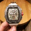 Milles wristwatch Mechanical Watch Tonneau skeleton hollowed out through bottom Multifunctional RM11-03 Automatic Mens luxury Watches