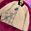 Men's Parkas Heavy khaki jacket in winter plaid versatile fashion brand cotton jacket mens and women same style couple coat duck down filling