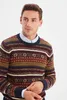 Men's Sweaters Slim Fit cycling collar jacquard sweater TMNAW21KZ0377 G221018