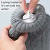 Other Home Garden 2000Ml Hot Water Bottle Knitted Suit Water Thermos Bottle Protection Bottle Safety Super Soft Knitted Cover T221018