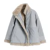 Trench da donna 2022 Cappotto da donna in cotone vintage Inverno Casual Addensare Giacche larghe Caldo Giacca lunga con collo in pelliccia di lana imbottita