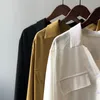Blouses feminina Blusa de ombro de alta qualidade feminino 2022 Autumn Classic Fashion camisas elegantes Khaki Loose Slave Long Slave Tops