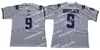 College Baseball Wears Mens Youth LSU Tigers 9 Joe Burrow Burreaux 3 Odell Beckham Jr. White Purple NCAA College Football Jersey Doppia cucitura Nome e numero