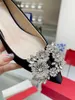 Lumière-bouche fleur strass chaussures à talons hauts talon femme 2022 nouveaux fusibles chinois