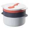 Dinnerware Sets Useful Microwave Steamer Binaural Design Steamed Detachable Partition Cover With Lid Cooker