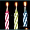 Candele 10 pezzi / set Candele magiche per riaccendere Giocattolo divertente Compleanno Torta soffiante eterna 173 V2 Consegna goccia 2022 Giardino domestico Dhc6D