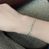 Link armbanden kristal strass delicate bloemen bedelarmband voor vrouwen mode verstelbare kettingliefhebbers sieraden geschenk groothandel