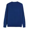 Herrtröjor Nya V-NE-ullföretag Casual Solid Color in Pullover Brand Cloes Blue Red Bla G221018
