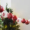 Decorazioni natalizie di lunga durata 24 pezzi Buon albero di Natale Palline Pendenti Ornamenti appesi Modello squisito in plastica per la casa