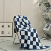 بطانية رمي بطانية رقعة الشطرنج شبكة رقعة الشطرنج القطنية الدافئة مريحة قطيفة قابلة للانعكاس من الألياف الدقيقة ديكور دافئ للمنزل سرير الأريكة T221019
