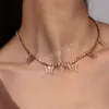 Collier ras du cou avec pendentif papillon creux en cristal de luxe, couleur or, accessoire de bijoux Simple et tendance