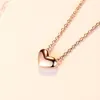 الحد الأدنى الجديد لتصميم Hollow Heart S925 قلادة قلادة فضية مجوهرات مجوهرات كوريا الأزياء الفاخرة الذهب الذهب قلادة عيد الحب هدية