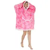 Others Apparel Blanket Cartoon Oversized Hoodie Blanket Sweatshirt Printed Wearable Cute Red Blanket Hoodie Fleece Adult Sleepwear TV Blankets T221018