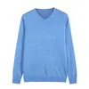Мужские свитера Новый V-Ne Wool Business Casual Solid Color в пуловерном бренде Cloes Blue Red Bla G221018