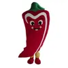 Kırmızı Chili Maskot Kostümleri Cadılar Bayramı Fantezi Parti Elbise Karikatür Karakter Karnaval Xmas Paskalya Reklam Doğum Günü Partisi Kostüm Kıyafet