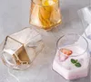 300ml şarap bardak süt fincan renkli kristal cam geometri altıgen bardaklar phnom penh viski deniz gcb16539
