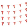 Decorative Flowers Advertising Hanging Flags Striped Pennant Ban 1 Set Of 10/30M Plastic Red White Carnival Themed Party