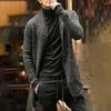 Men's Trench Coats Cardigan Sweater Stylish Autumn Winter Long Sleeves Knitting For Trip Jacket Men Coat