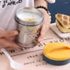 Dinnerware Sets Stainless Steel Insulated Soup Cups Lunch Box Container Portable Bottle Sealed Breakfast Cup Milk Oatmeal With Spoon