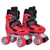 Schlittschuhe Mädchen Junge Kinder Kind Einstellbare Quad Roller Schuhe Schiebe Turnschuhe 4 Räder 2 Reihe Linie Outdoor Für Anfänger L221014