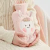 Andere huizentuin 2000 ml schattige warme waterfles warme buikschat cartoon warmer gevulde explosieproonde draagbare winter herbruikbare handwarmer T221018