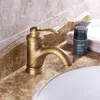 Bathroom Sink Faucets Basin Antique Brass Single Handle Deck Mounted Bath Wash Cold Mixer Water Tap WC Taps ZLY-6636