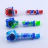 ￚltimos tubos coloridos de filtro em espiral de silicone port￡til espesso de vidro espesso remov￭vel para ervas secas tocco colher tigela inovadora design fumando cigarro dhl