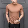 Männer Pullover MRMT 2022 Marke Neue Herbst T-shirt Reine Farbe Semi-hohe Kragen Stricken für Männliche Hälfte ärmeln Pullover Tops G221018