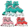 Ice Skates Sneakers Rollers Woemn Kids Justerbar utomhusbörjare Inline Skatingskor Godkvalitet Aluminiumlegering Abec-7 4 Wheels L221014