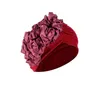 Caps de bola Mulheres Mulheres Soliding Hat Hat Muslim Ruffle Cancer Wrap Cap Cabine Retro