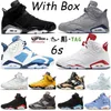 2022 With Box Mens Basketball Shoes Jumpman 6 6s High OG UNC Georgetown Metallic Silver Red Oreo Bordeaux Black Cat Midnight Navy Men Women Trainers Sneakers Size 40-46