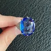 Anneaux de mariage 2022 produits de luxe bleu bague de fiançailles pour les femmes anniversaire cadeau bijoux en gros R7845