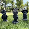 Decorative Objects Figurines Resin Figure Wizard Black Magic Cat Ornaments Table Art Original Gifts Cute Miniatures Modern Room Decoration 221018