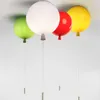 Lampki sufitowe Nowoczesne 5 kolorów balon akrylowe oprawy oświetleniowe dla dzieci w skoku do domu sypialnia E27 Lampy żarowe z przełącznikiem Luminaire