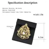 Brooches Sunspicems Gold Color Morocco Brooch Crystal For Women Caftan Ethnic Wedding Jewelry Arabesque Hijab Pins Dubai Bridal Gift 2022