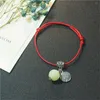 Link Bracelets Korea Luminous Beads Bangles Metal Elephant Heart Pendant Bracelet Glow In The Dark Lovers For Women Men Gift