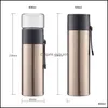 Mugs Pure Color Double Deck Vacuum Insation Cup Straight Portable Stainless Steel Tumbler Practical China Products Water Bottle 26Jz Dhh8O