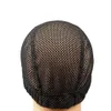 Gorras de malla en U, gorra de malla transpirable elástica para hacer pelucas, color negro