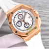 44mm Luxury Mens Watches CAL3126 Chronograph Mechanical Automatic Movement Watch 904L Case Ceramic Bezel Sapphire Rubber Band Luminous Montre de luxe