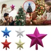 Décorations de noël en forme d'arbre, étoile dorée, pendentifs suspendus, ornements pour fête à domicile, année navidad