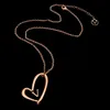 Collier cœur avec lettre V creuse pour femmes, ensemble simple, petite chaîne de clavicule en herbe porte-bonheur, cadeau, nouvel arrivage