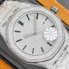 Polshorloges handgemaakte diamantheren horloge automatisch mechanisch horloge saffier met diamant bezaaid staal 40 mm Montre de luxe busins ​​polsWatch